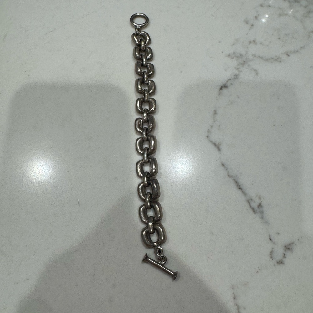 Chunky Sterling Silver Chain Bracelet